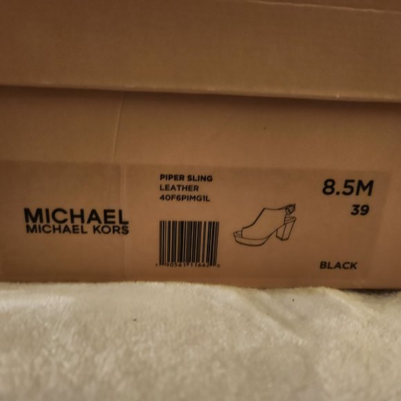 MK Piper Leather Sling Back Platform Size 8.5 - Picture 13 of 13